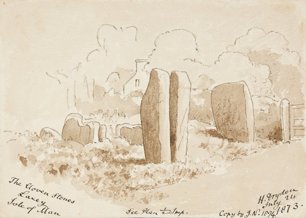 Detail of The Cloven Stones Laxey by Henry Dryden