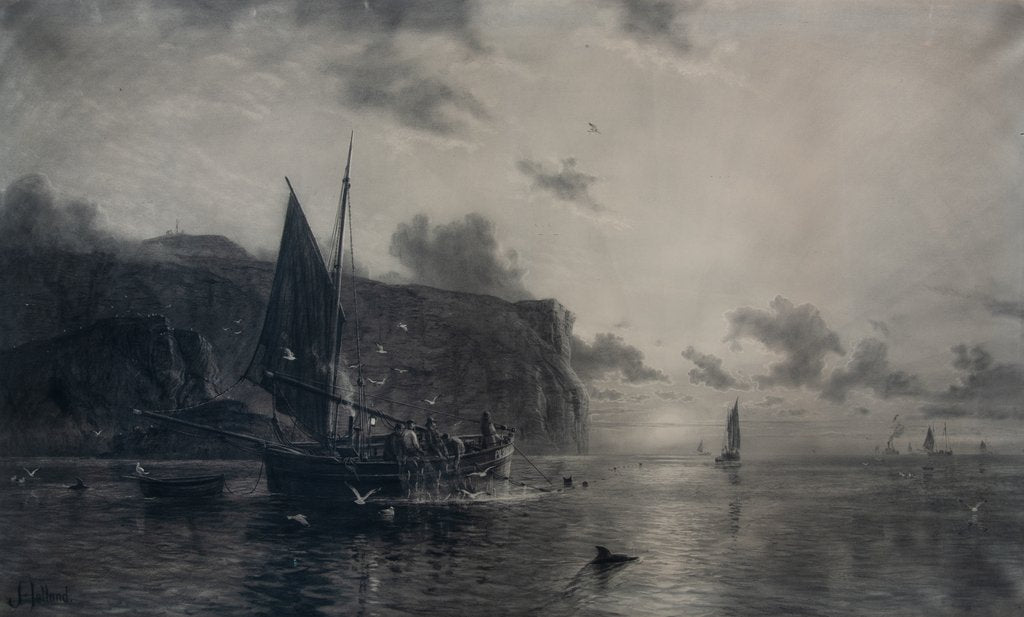 Detail of Fishing near the Calf of Man by John Holland