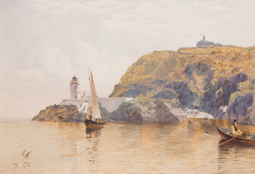 Detail of Douglas Head and Lighthouse by John Miller Nicholson