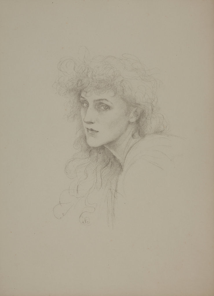 Detail of The Marchioness of Granby (self portrait) later Duchess of Rutland and mother of The Ladies Marjorie, Violet and Diana Manners by Violet Lindsay Manners the Dutchess of Rutland