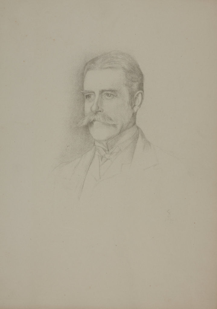 Detail of Sir Algernon West K.C.B. by Violet Lindsay Manners the Dutchess of Rutland