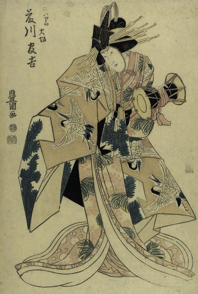 Detail of Kabuki Actor in a Female Role (Onnagata) by Utagawa Toyokuni