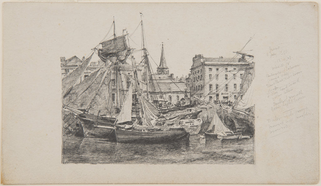 Detail of Boats along the North Quay by John Millar Nicholson