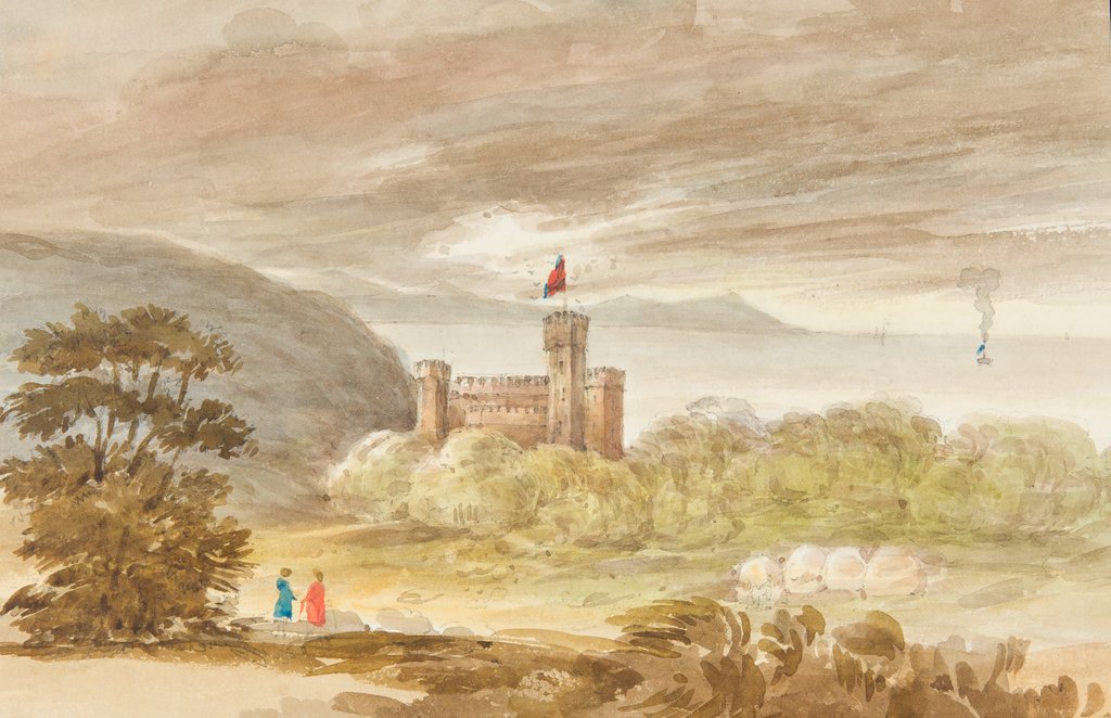 Detail of View of Falcon Cliffe Hotel, Douglas, Isle of Man by Wallis