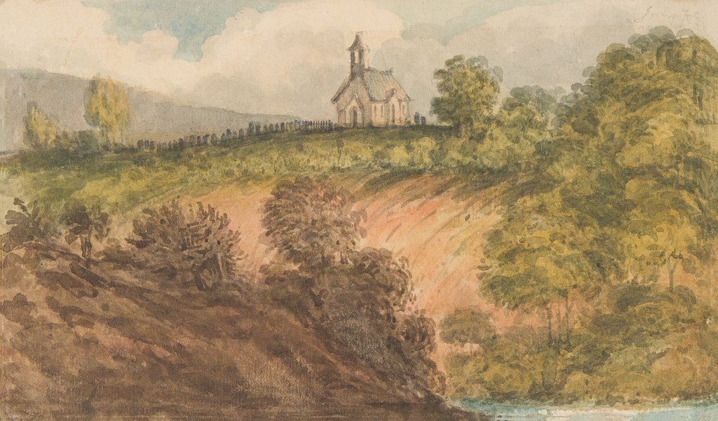 Detail of New Church of Braddan, Isle of Man by Wallis