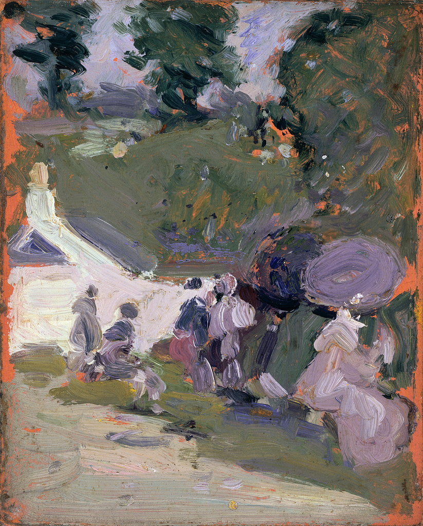 Detail of Cottage with Figures by John Duncan Fergusson