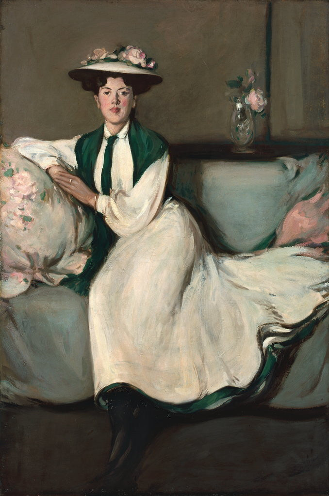 Detail of The White Dress: Portrait of Jean by John Duncan Fergusson