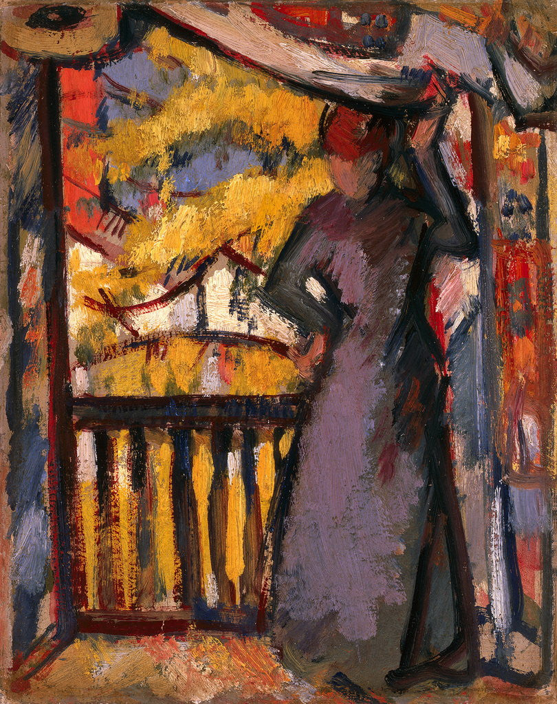 Detail of Woman on a Balcony by John Duncan Fergusson