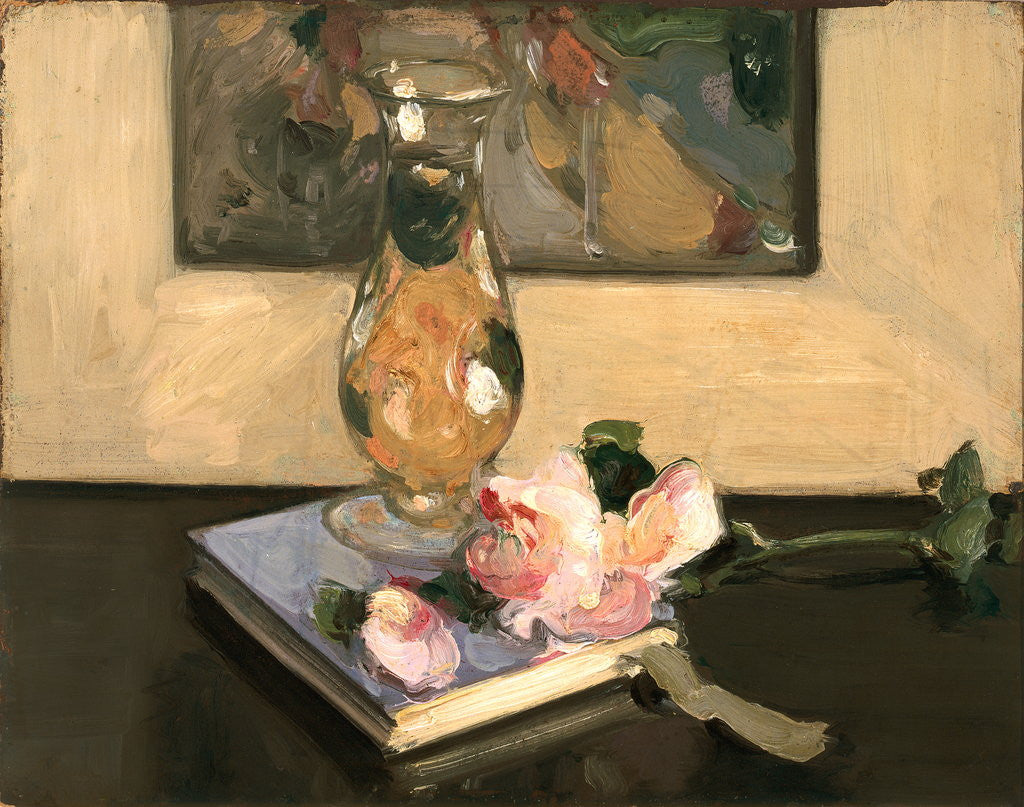 Detail of Vase and Flower on a Book by John Duncan Fergusson