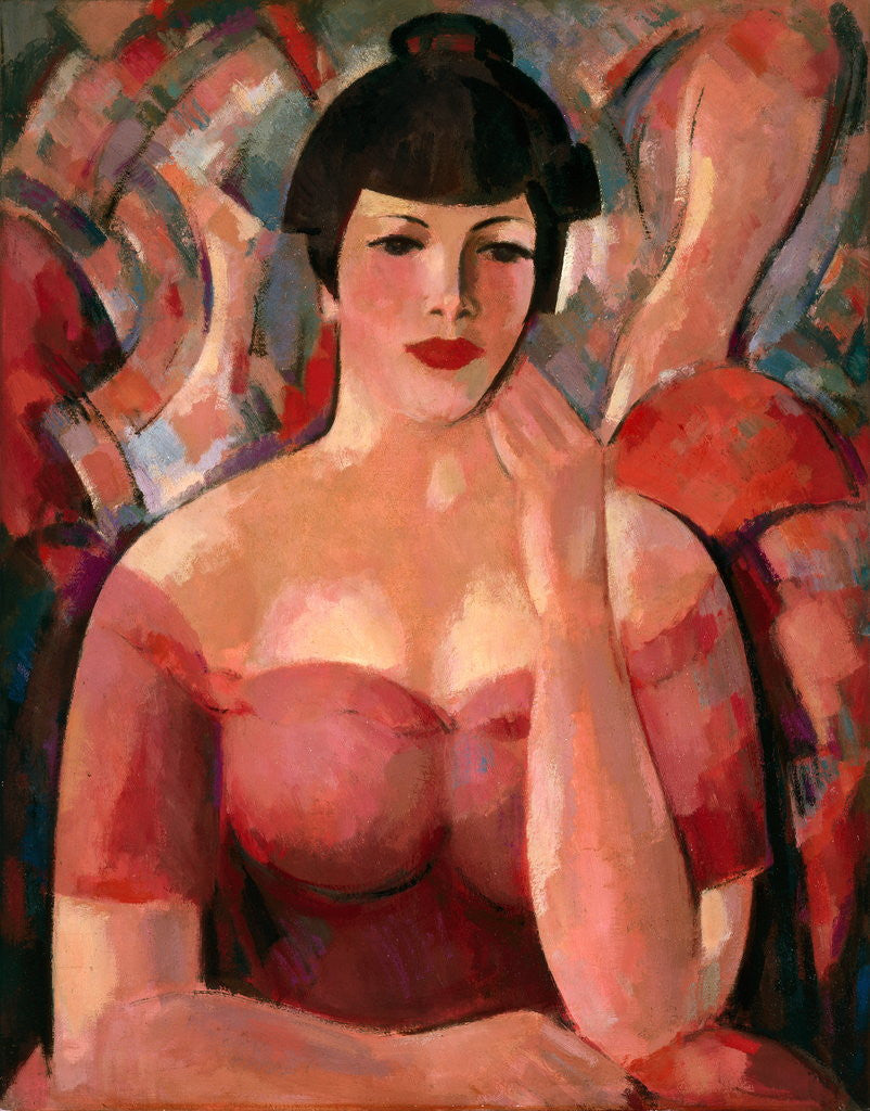 Detail of Girl with a Bang by John Duncan Fergusson