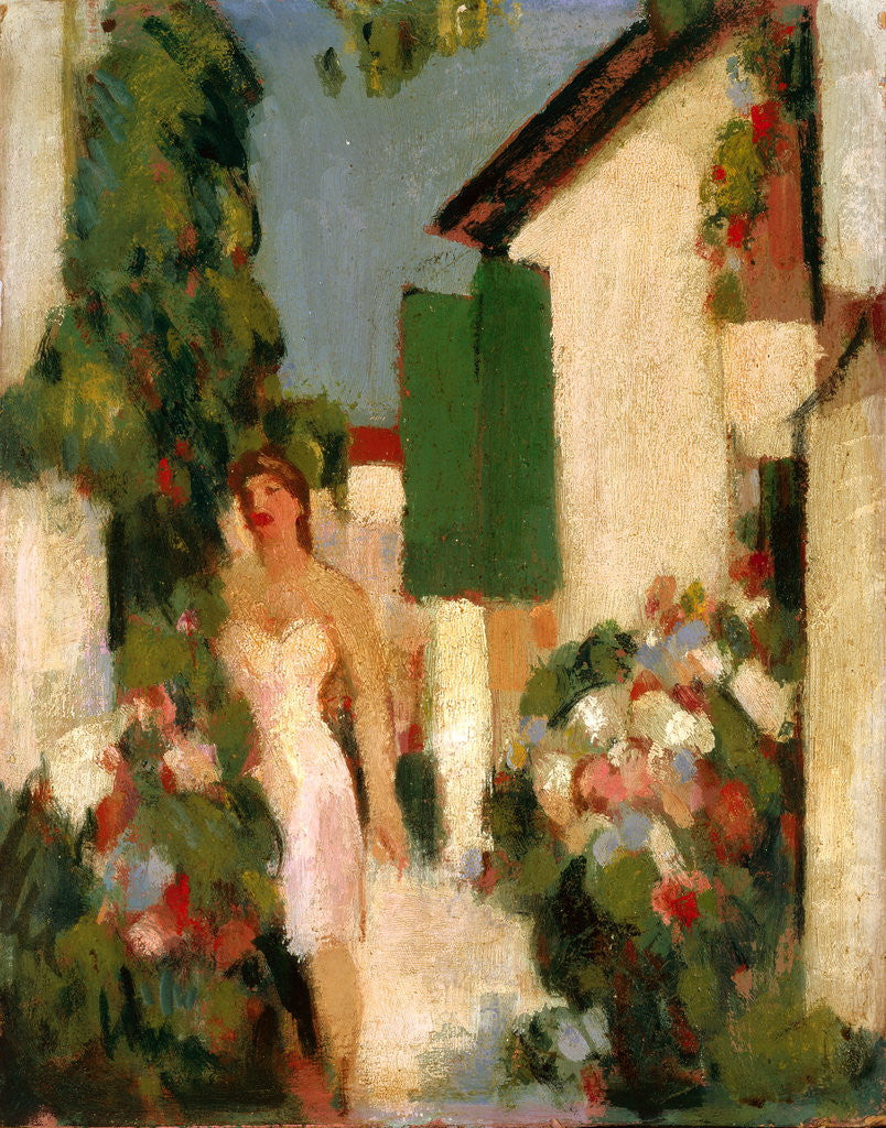 Detail of Pink Dress, Cap d'Antibes by John Duncan Fergusson
