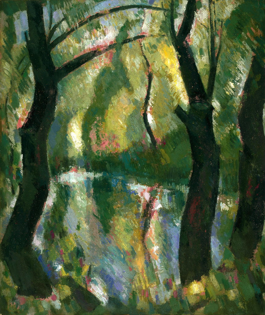 Detail of Dark Trees by the Kelvin by John Duncan Fergusson