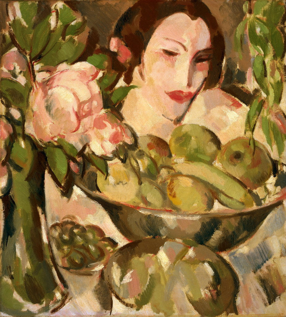 Detail of Woman with Fruit at the Dinner Table by John Duncan Fergusson