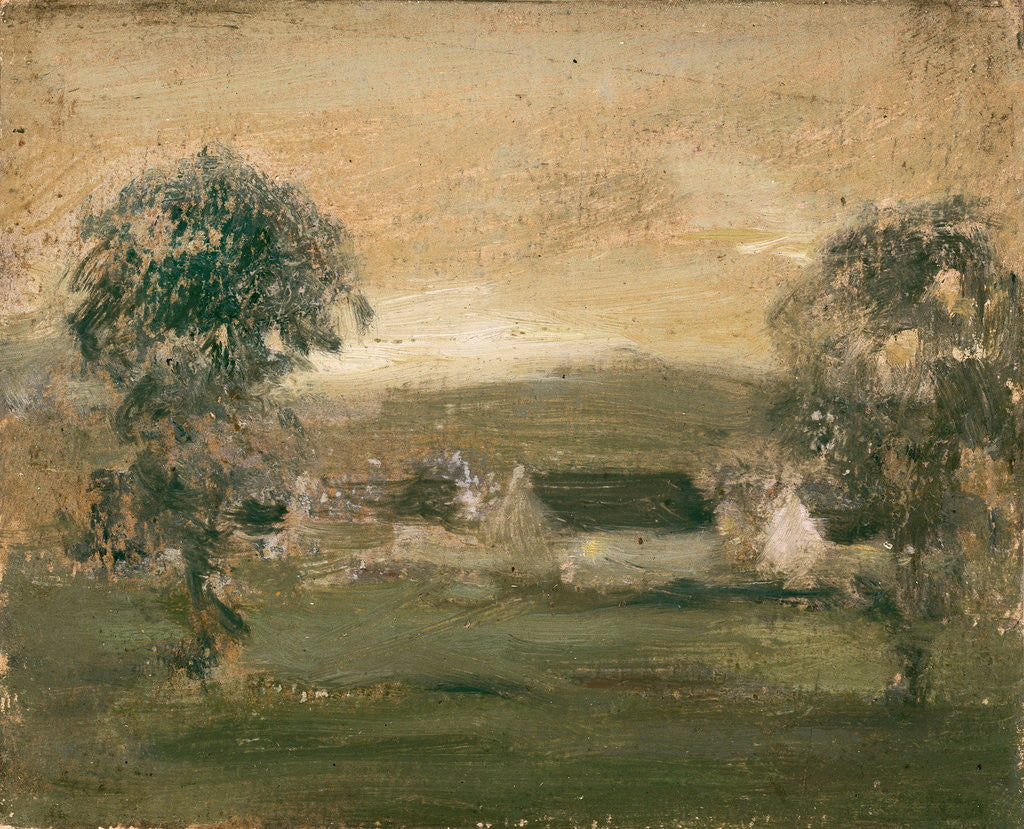 Detail of Farm in Landscape by John Duncan Fergusson