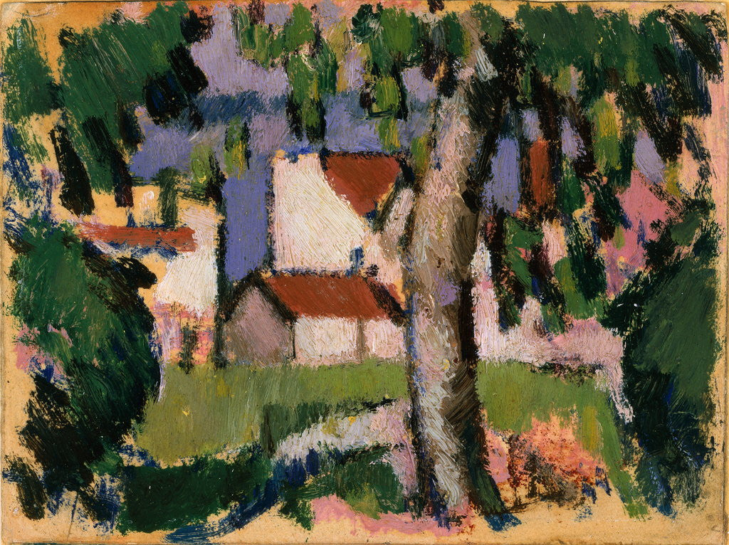 Detail of Houses in Trees by John Duncan Fergusson