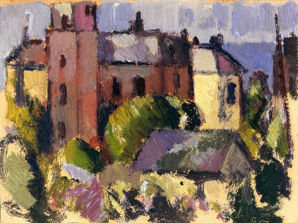 Detail of House with Tower by John Duncan Fergusson