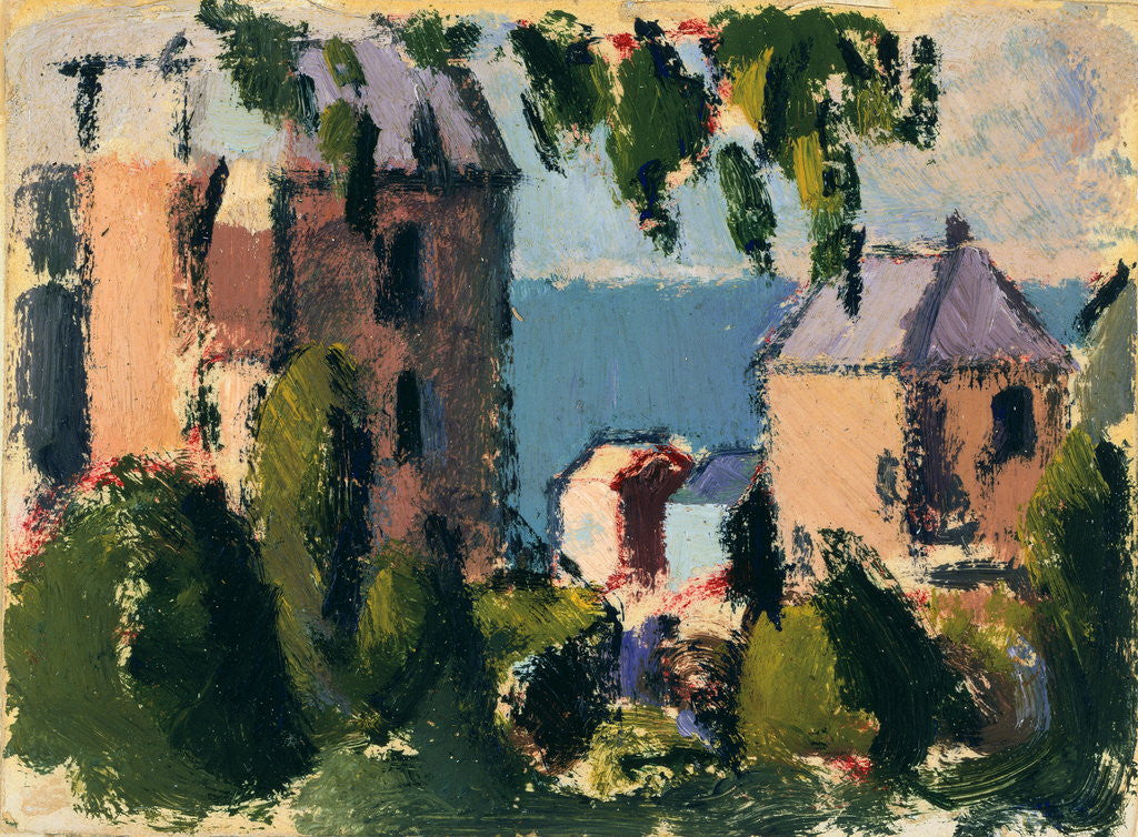 Detail of Houses with Sea View by John Duncan Fergusson