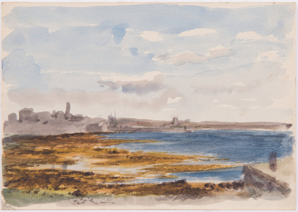 Detail of Castletown, Castle Rushen and King William's College by John Miller Nicholson