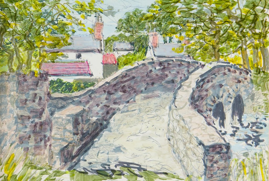 Detail of Monk's Bridge, Ballasalla by Harold H. Cresswell