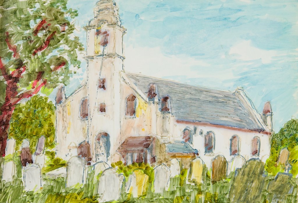 Detail of Santon Church by Harold H. Cresswell