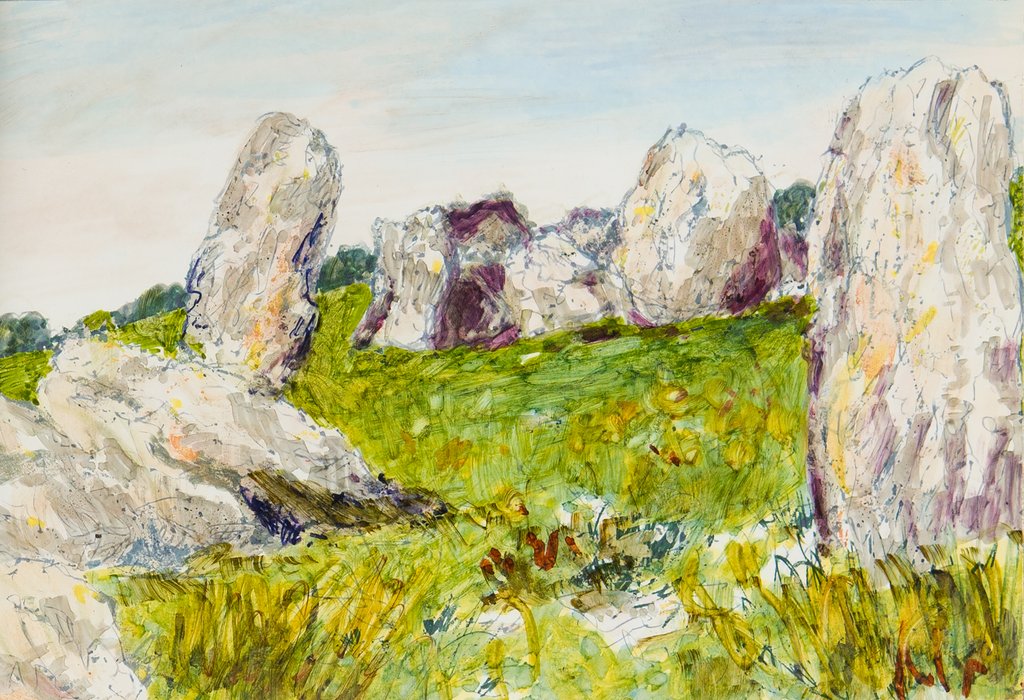 Detail of Ballakelly Circle, Santon by Harold H. Cresswell