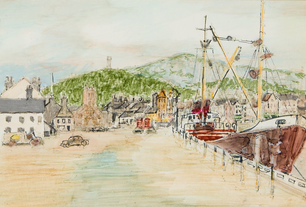 Detail of Ramsey harbour by Harold H. Cresswell