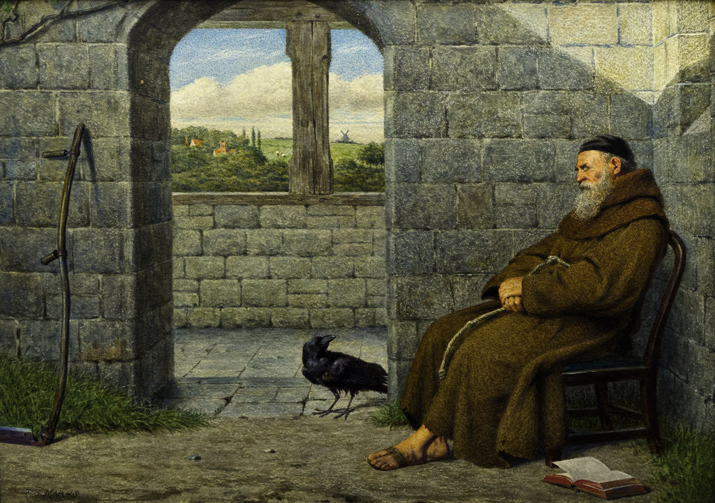 Detail of The Sleeping Monk by Henry Stacy Marks