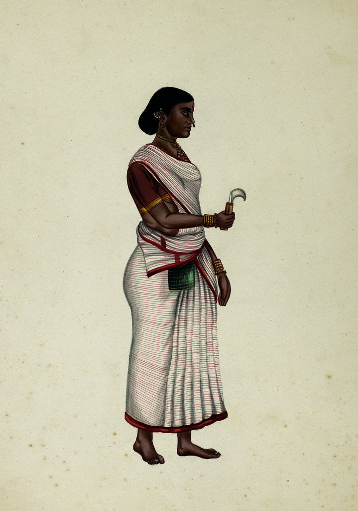 Detail of Bootmaker's Wife by Indian School