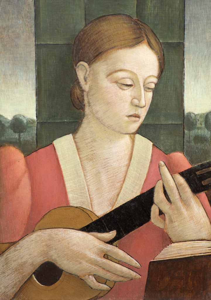 Detail of Woman with a Guitar by John Downton