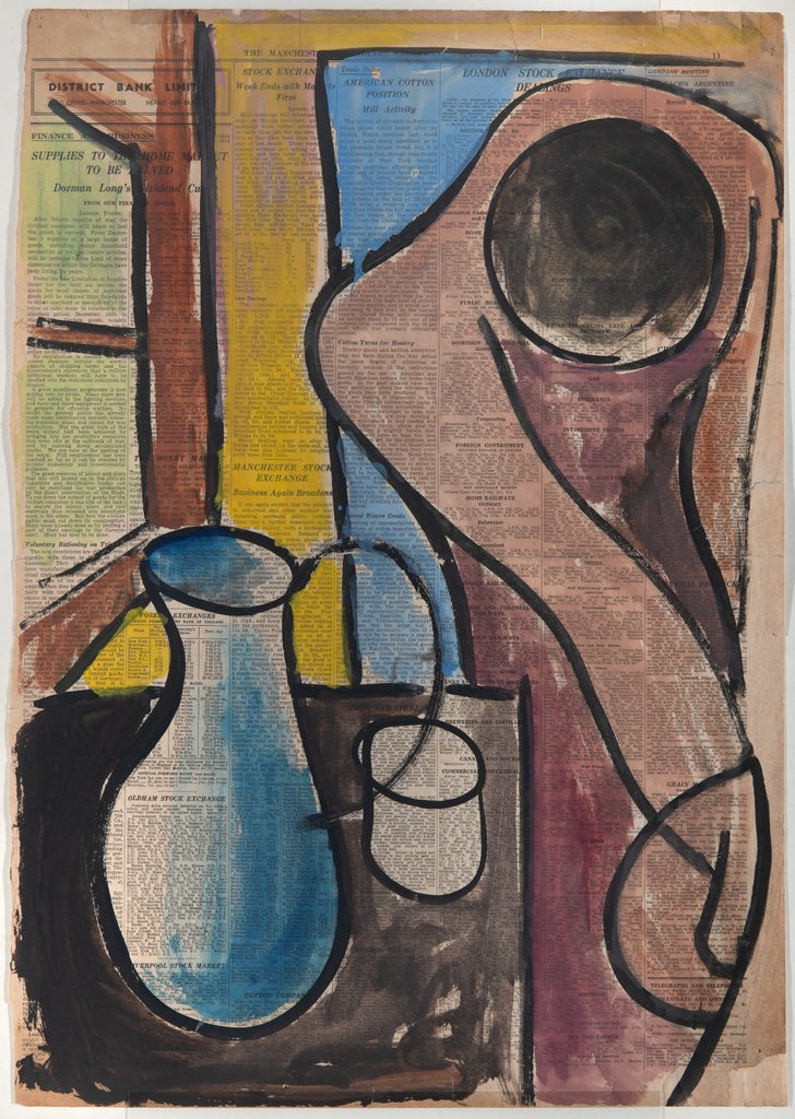 Detail of Untitled painting by Hugo Dachinger