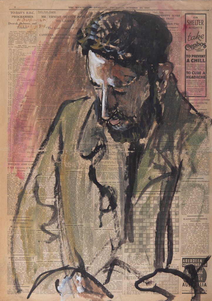 Detail of Untitled portrait by Hugo Dachinger