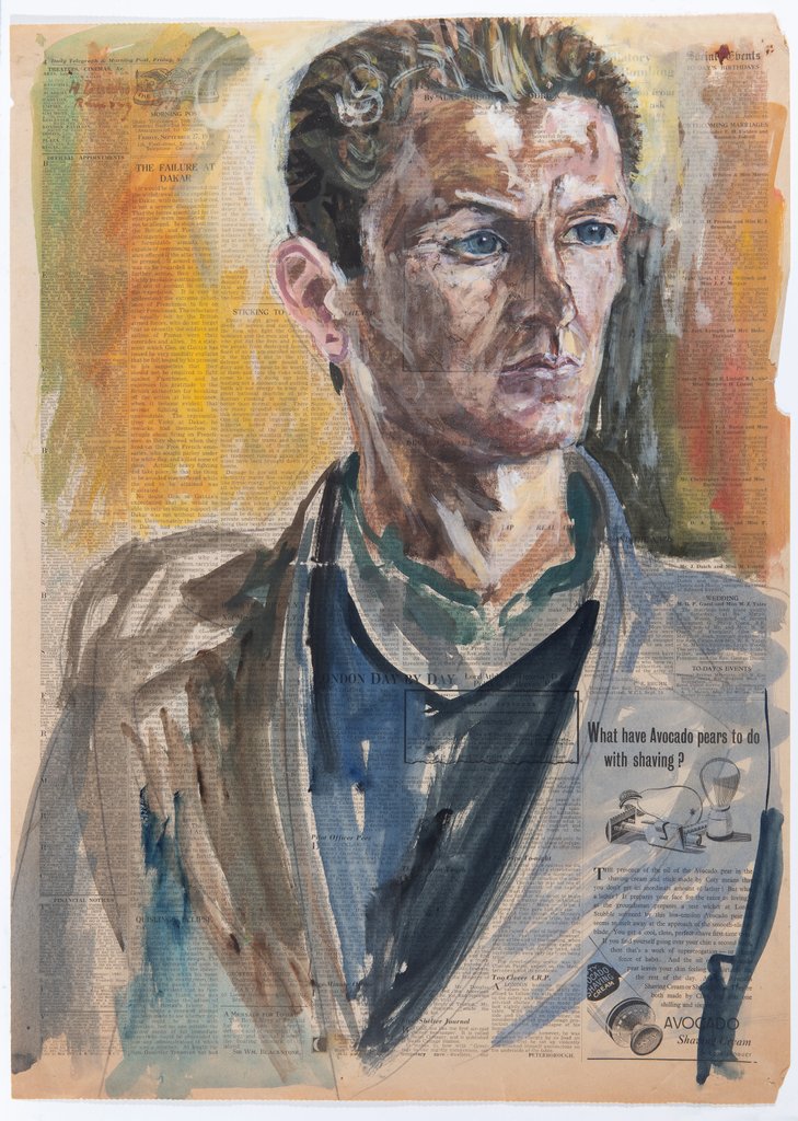 Detail of Untitled portrait by Hugo Dachinger