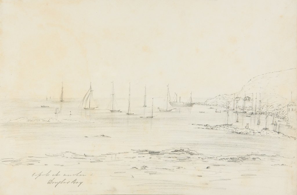 Detail of Vessels at anchor, Douglas Bay by Unknown