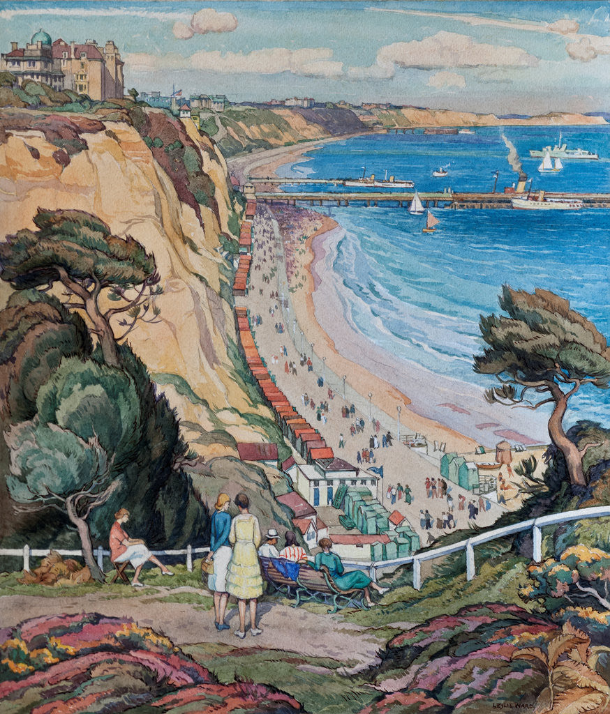 Detail of The Bay from Durley Chine by Leslie Moffat Ward