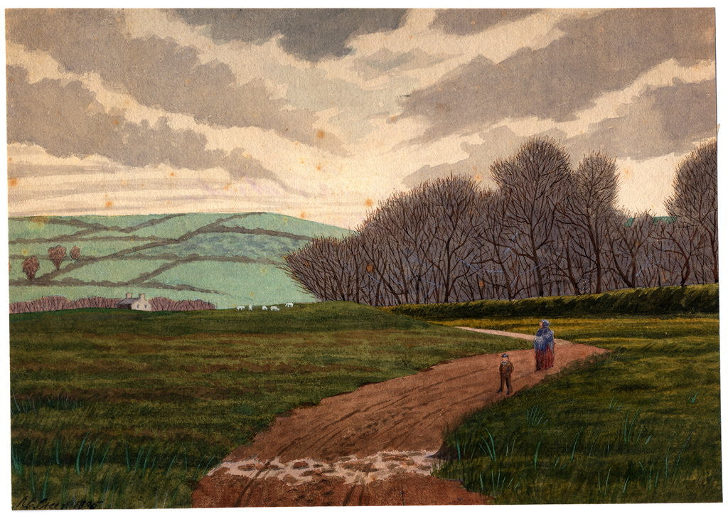 Detail of On the Moors Near Tavistock by Robert Evans Creer