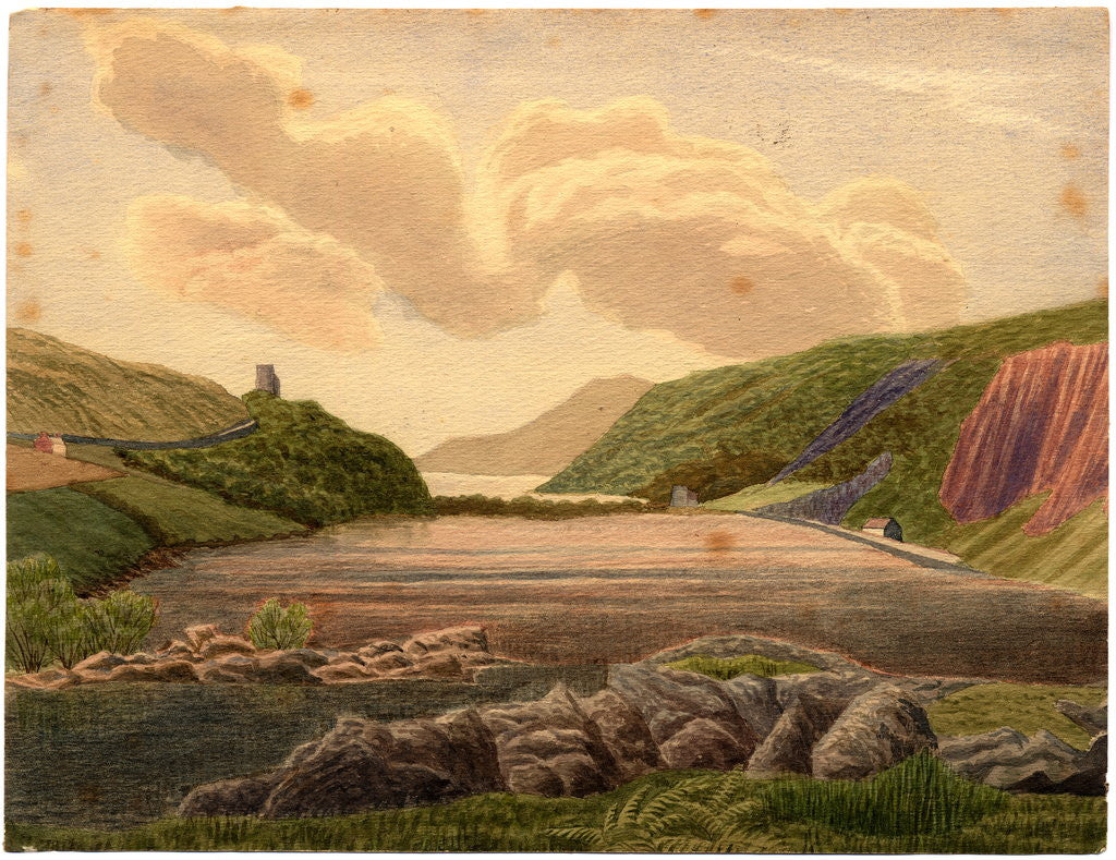 Detail of Llyn Peris and Llyn Paddarn (Snowdonia) by Robert Evans Creer