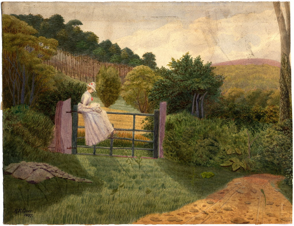 Detail of Behind Claughbane House by Robert Evans Creer