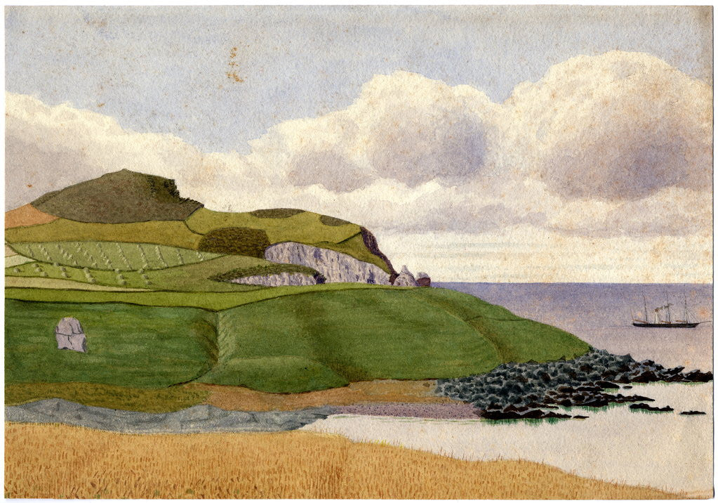 Detail of Maughold Head and Church by Robert Evans Creer