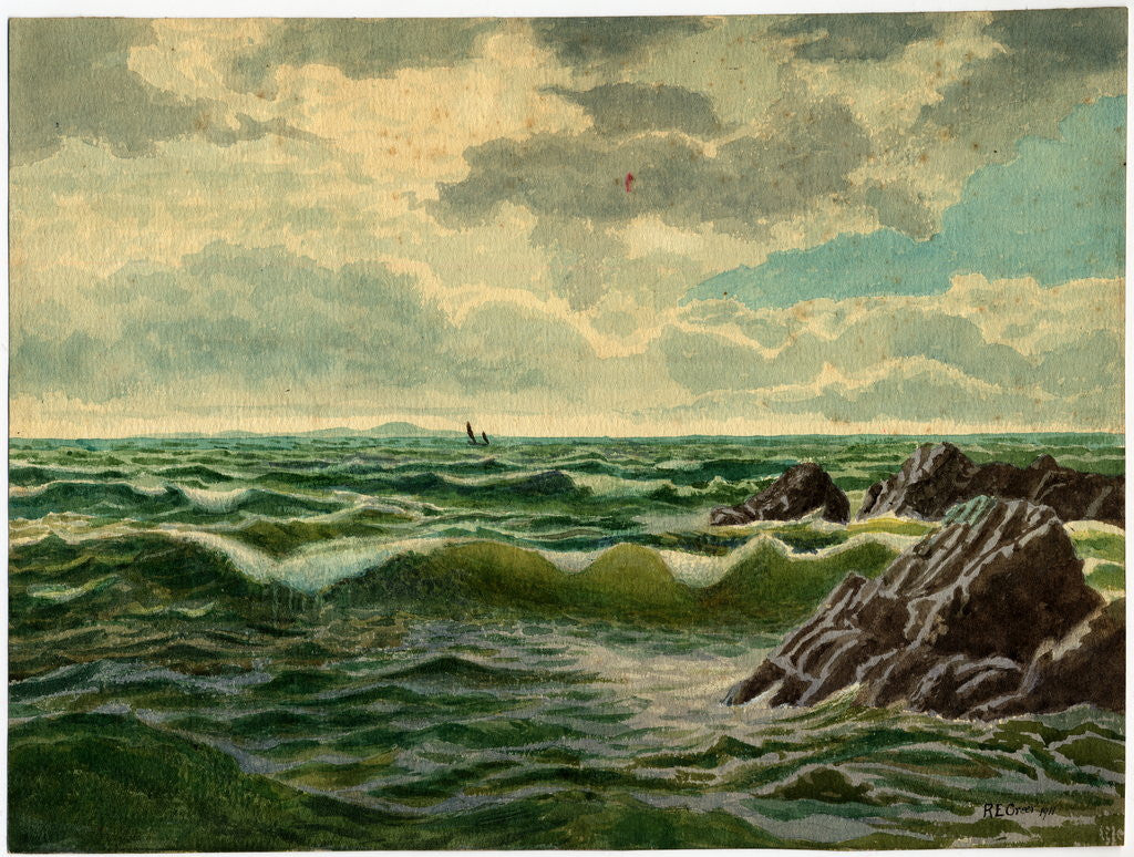 Detail of From Mona to Erin (Mountains of Mourne) Near Dalby by Robert Evans Creer