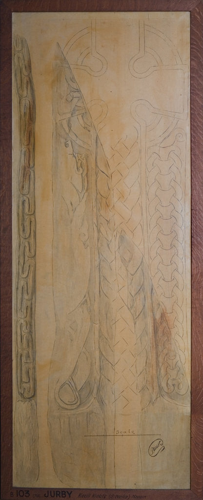 Detail of Keeill Pherick Cross Slab by Philip Moore Callow Kermode