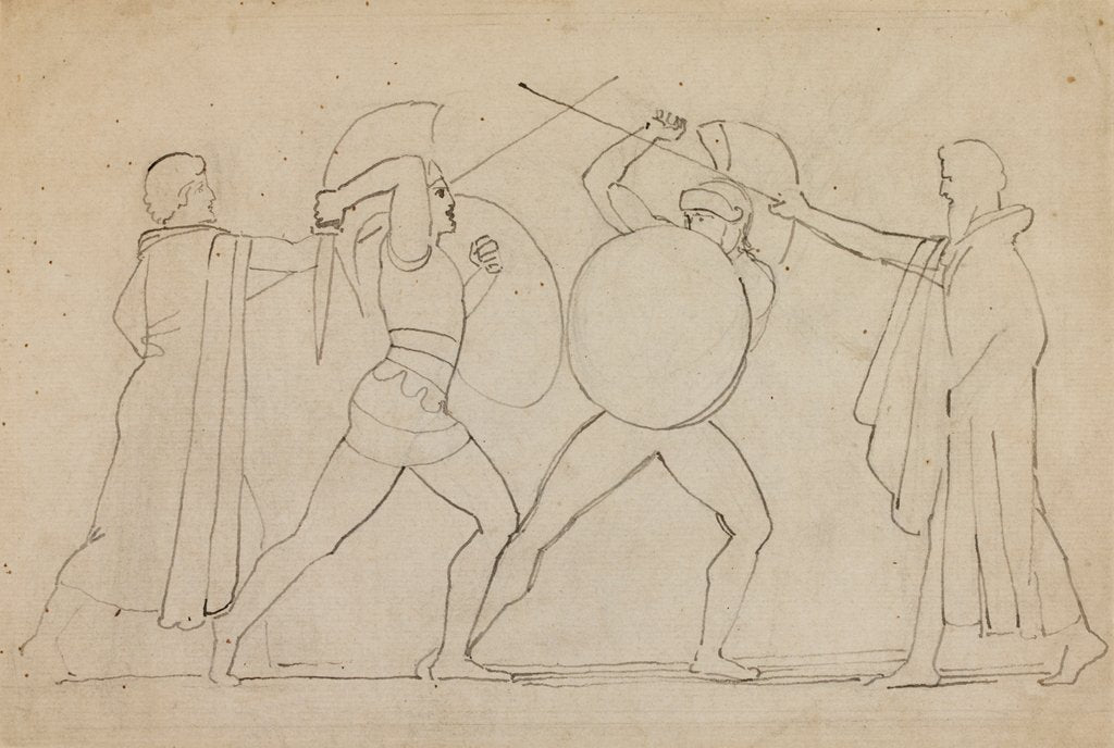 Detail of Hector and Ajax Separated by the Heralds by Flaxman