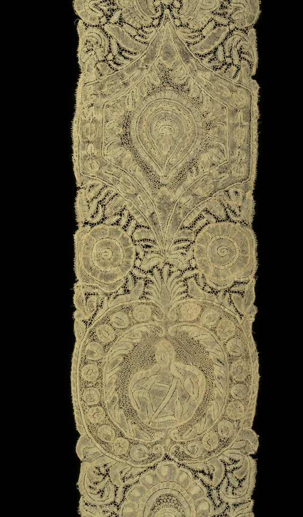 Detail of Pair of lace lappets by Unknown