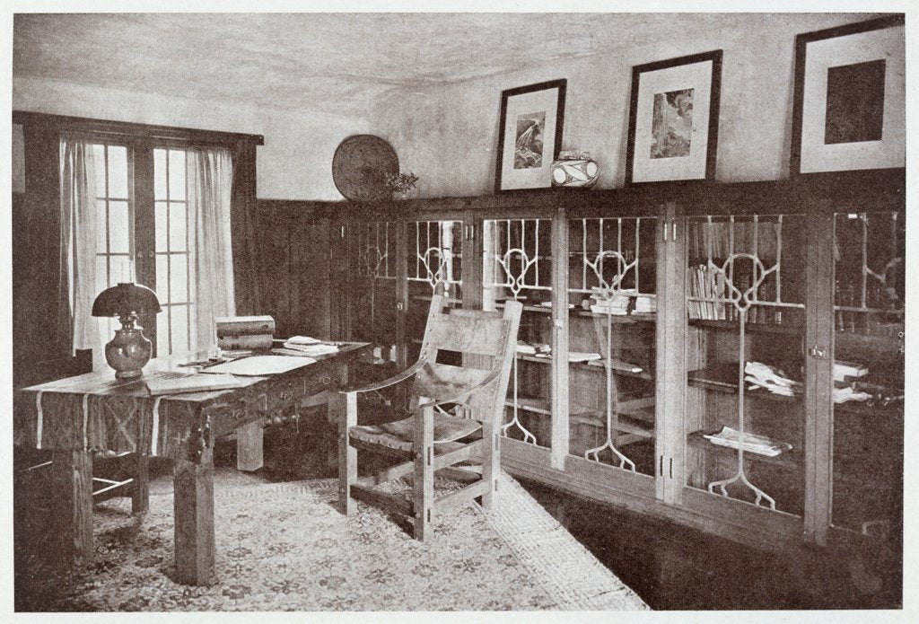 Detail of A Craftsman House depicting a study by unknown