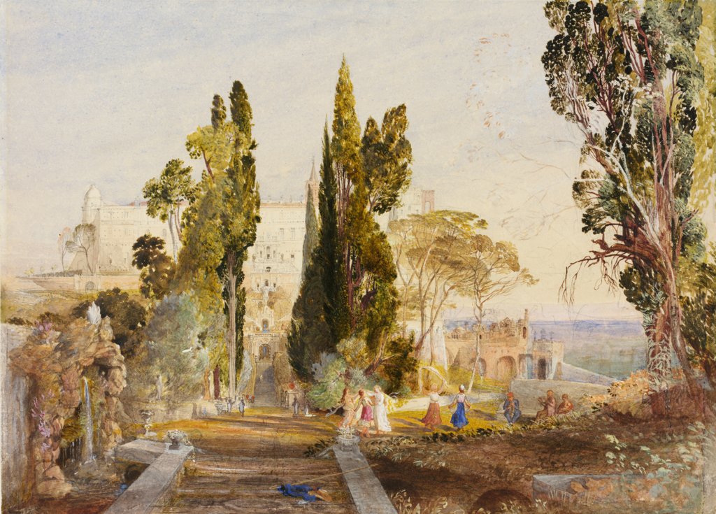 Detail of The Villa D'Este by Samuel Palmer