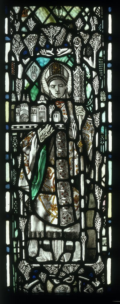 Detail of Saint Chad by Christopher W. Whall