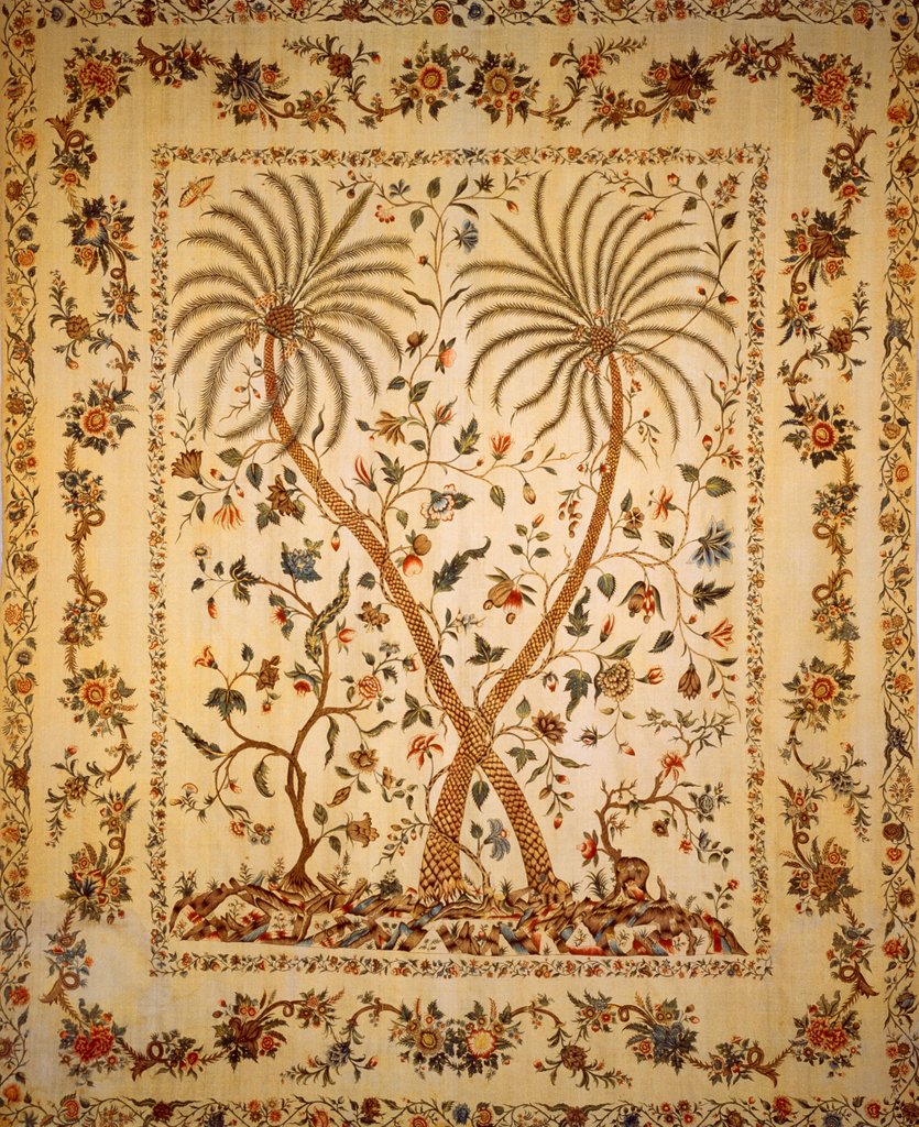 Detail of Bedcover Palampore. Coromandel Coast, India, 18th century by Unknown