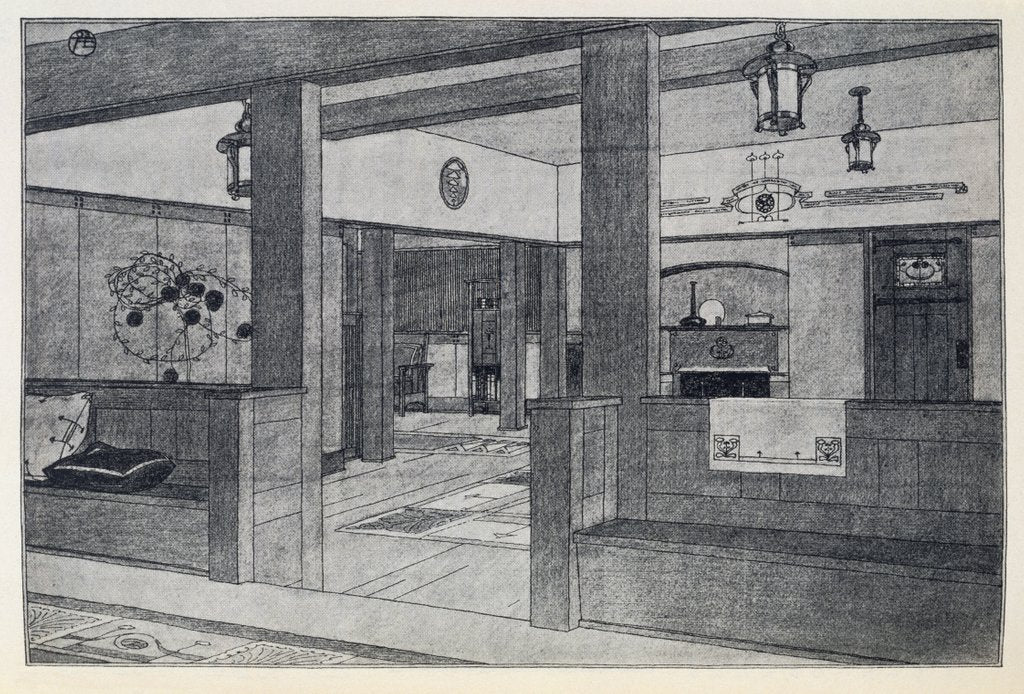 Detail of Living room from stairway by unknown