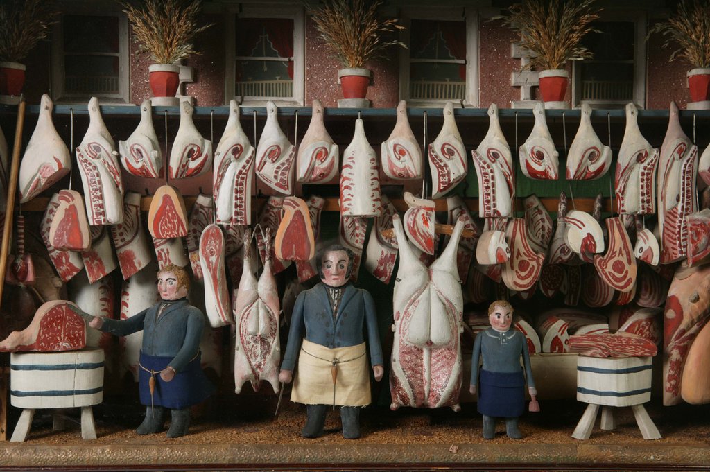 Detail of Model butcher's shop by Unknown