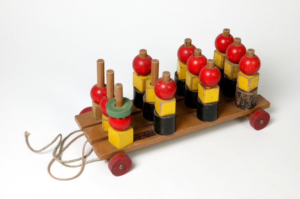 Detail of Pull along to educational toy by Lines Bros Ltd