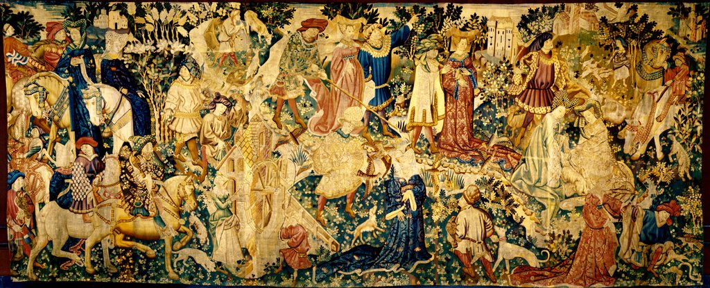 Detail of Devonshire Hunting Tapestry, Falconry by Unknown